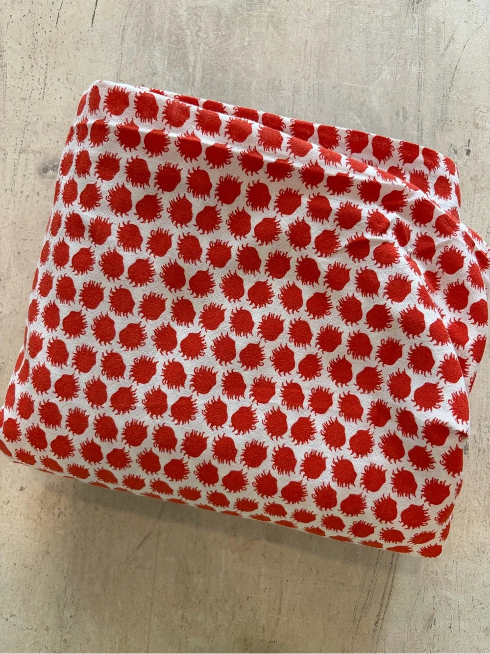 Vintage IKEA Red & White Queen Duvet Cover Scandinavian Cotton Bedding